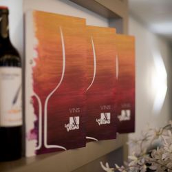 Detalle de botellas de vinos